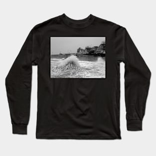 Waves colliding on the Lynn Waterfront Lynn MA Long Sleeve T-Shirt